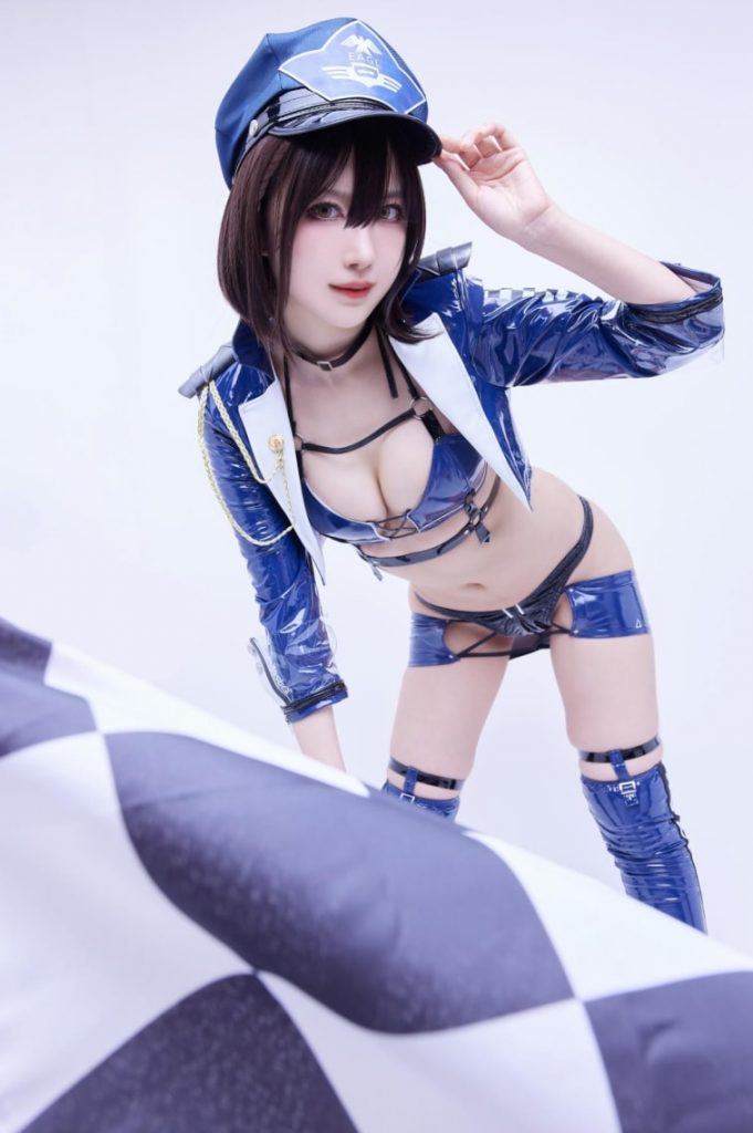 Shika小鹿鹿 NO.130 碧蓝航线-巴尔的摩赛车服[9P-48MB]-蜜桃啵啵
